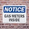 Signmission Gas Meters Inside, 10 in W x Rectangle, Plastic OS-2PACK-NS-P-710-L-15741 - alternate 6